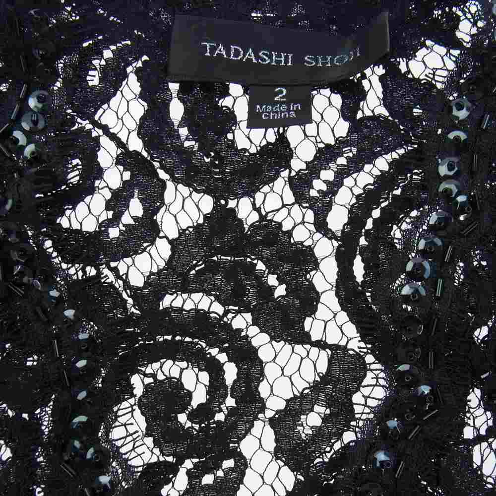タダシショージ レース ビーズ ボレロ ブラック系 2【美品】【中古】