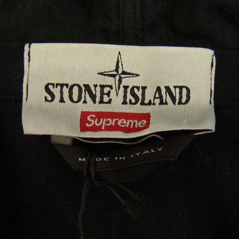 Supreme シュプリーム 20AW 7325402SS × STONE ISLAND Corduroy Jacket ストーンアイランド バック刺繍 コーデュロイ ジップアップジャケット ブラック系 S【中古】