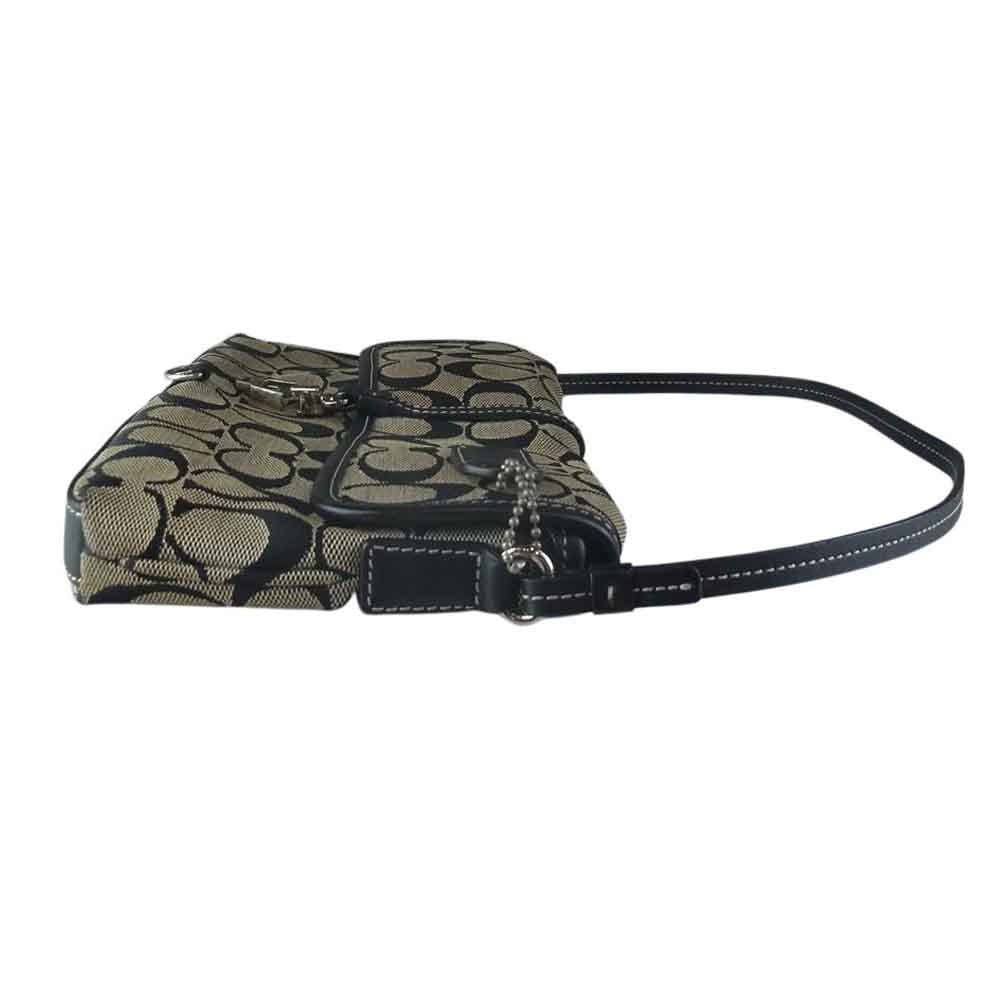 COACH コーチ 6348 シグネチャー ロゴ ハンド バッグ ブラック系【中古】