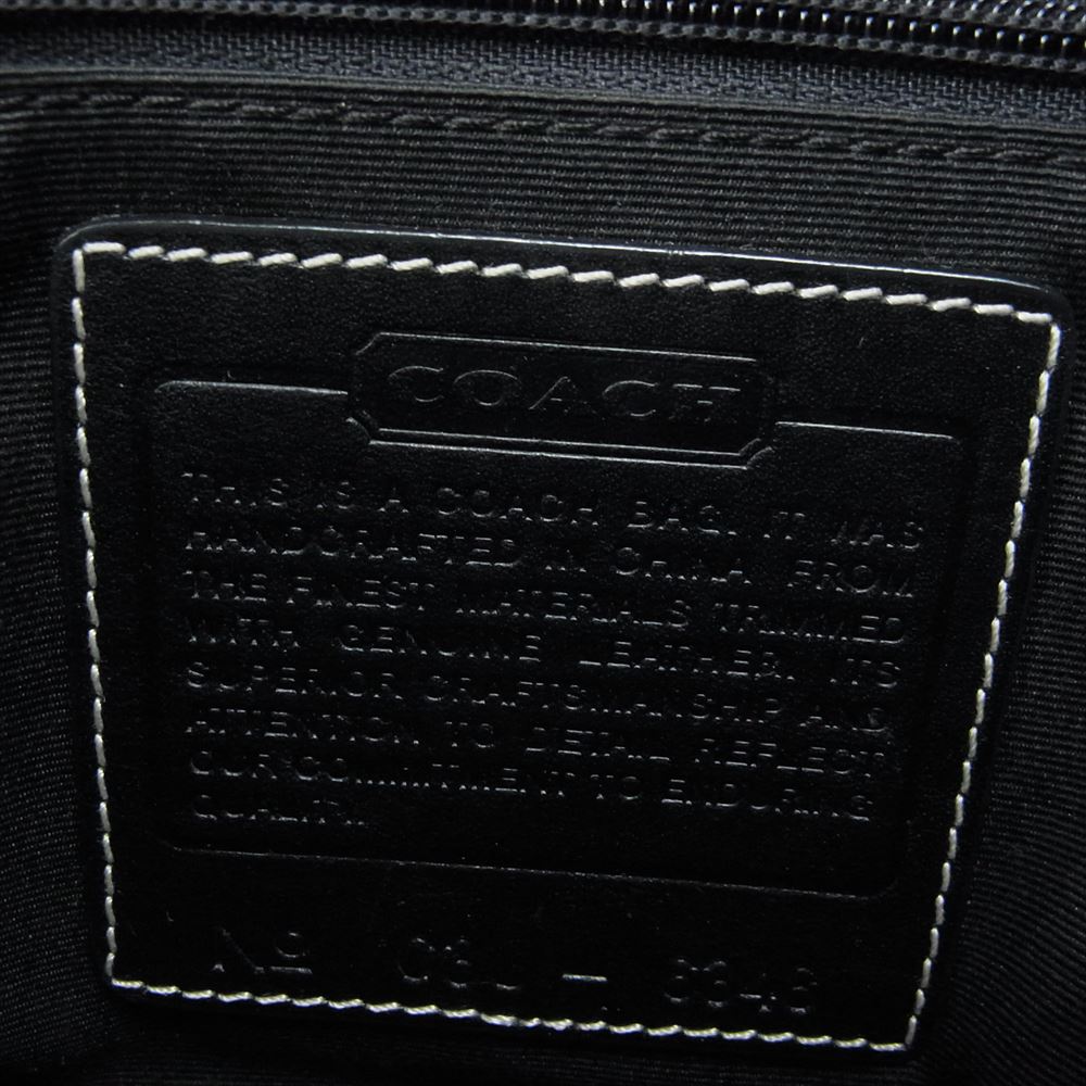 COACH コーチ 6348 シグネチャー ロゴ ハンド バッグ ブラック系【中古】