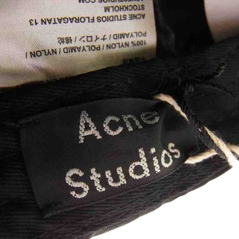 ACNE STUDIOS アクネストゥディオズ 27C176 COVIA FAVE フェイス ナイロン キャップ ブラック系【美品】【中古】