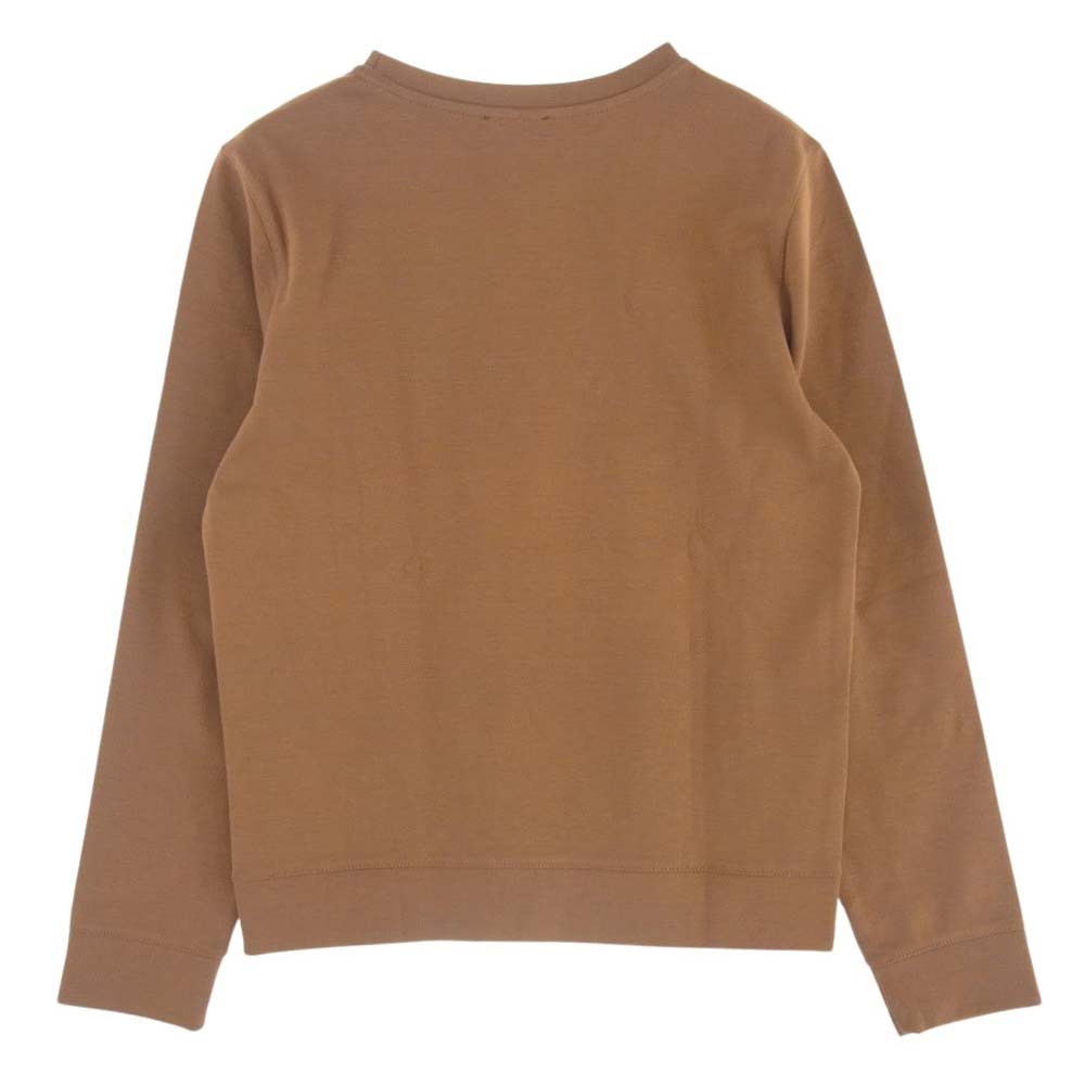 A.P.C. アーペーセー ポケット クルーネック プルオーバー スウェット ライトブラウン系 M【美品】【中古】