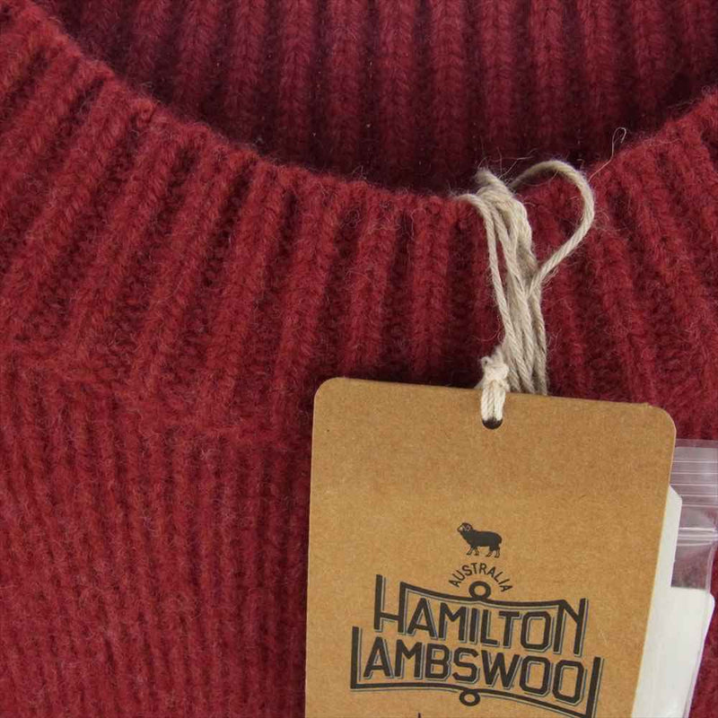 スティーブンアラン 8113-104-0296-3530 HAMILTON MOCK NECK KNIT LOOSE ハミルトン ウール ニット セーター レッド系 S【中古】