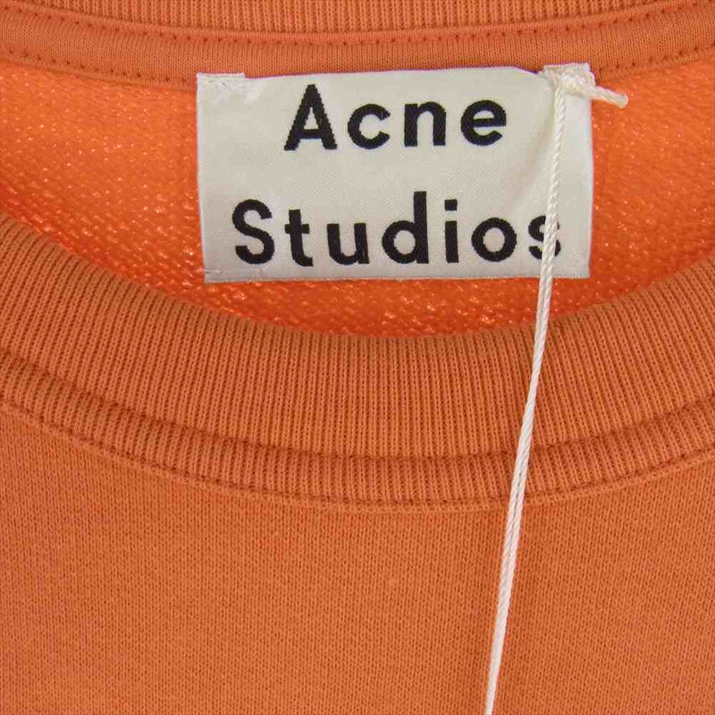 ACNE STUDIOS アクネストゥディオズ FN-MN-SWEA000033 BI0021 ロゴ プリント プルオーバー スウェット オレンジ オレンジ系 S【美品】【中古】