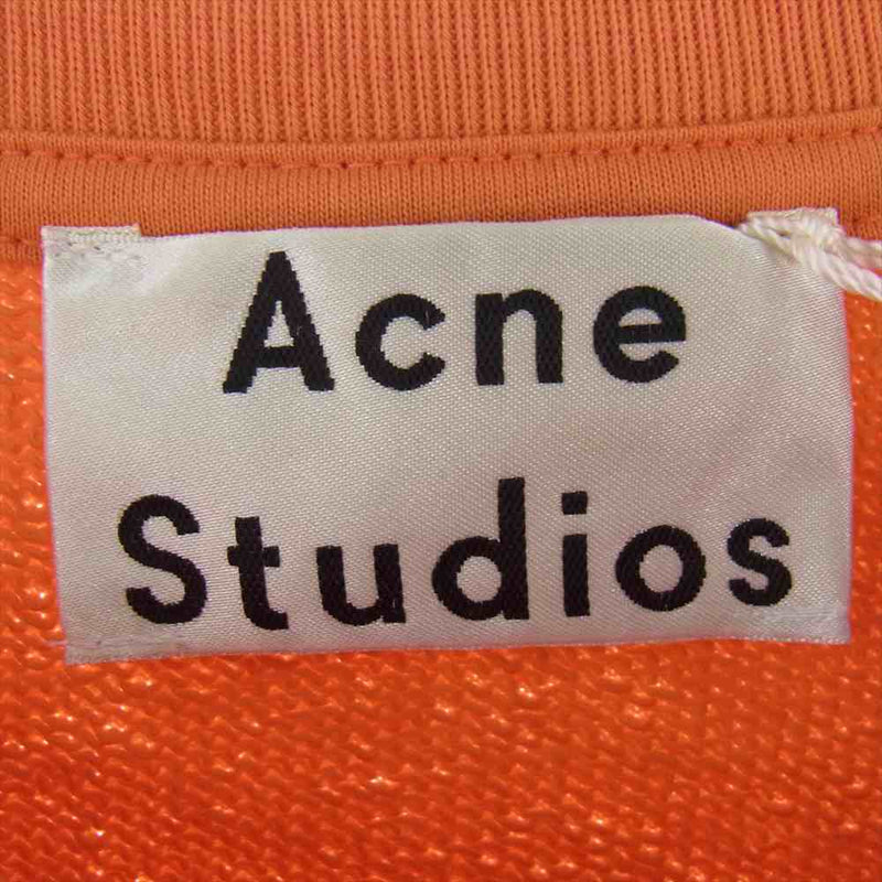 ACNE STUDIOS アクネストゥディオズ FN-MN-SWEA000033 BI0021 ロゴ プリント プルオーバー スウェット オレンジ オレンジ系 S【美品】【中古】