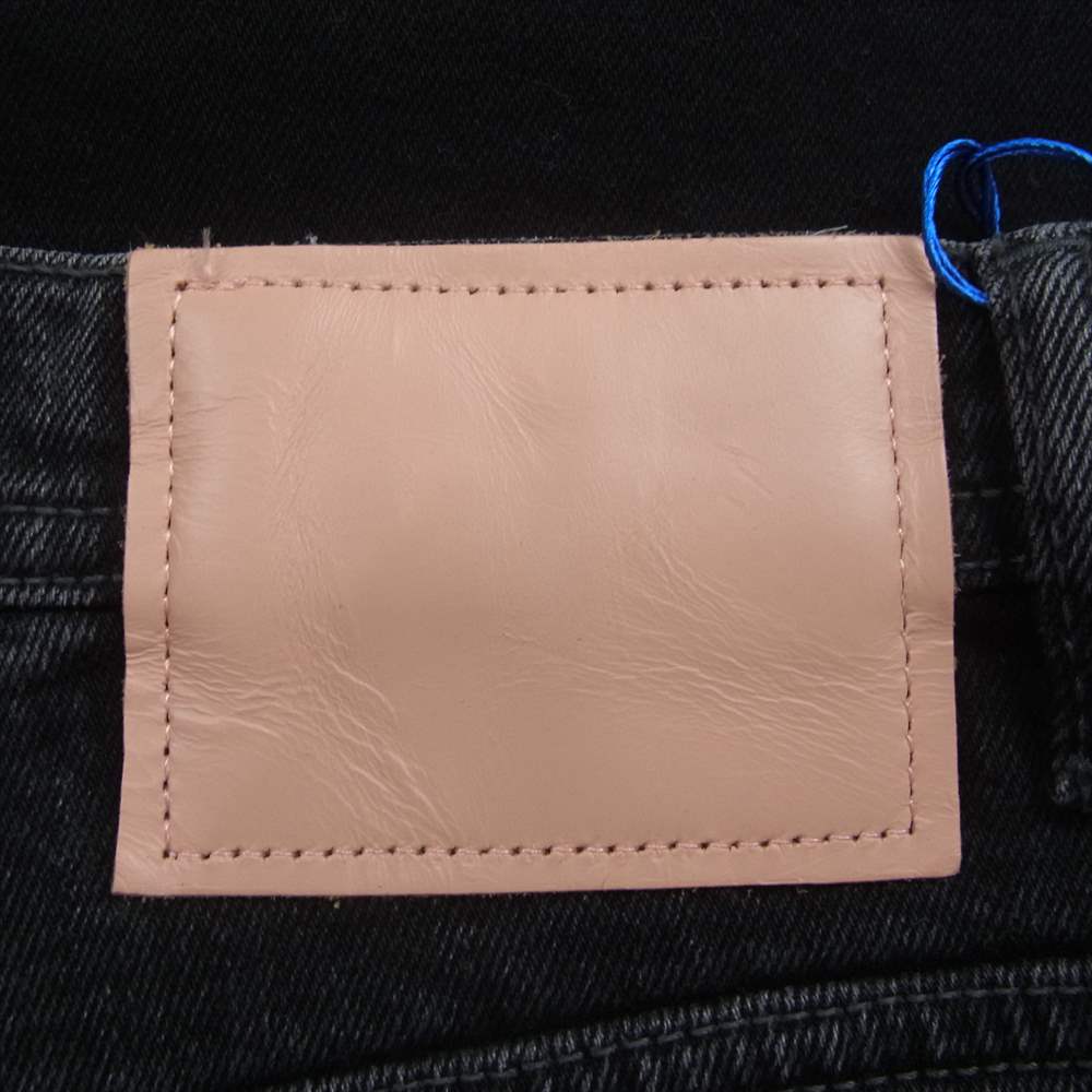 ACNE STUDIOS アクネストゥディオズ River Black Patch B00032 パッチ ボタンフライ ストレート ブラック デニム パンツ ブラック系 165/82A【美品】【中古】