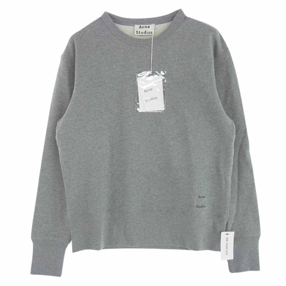 ACNE STUDIOS アクネストゥディオズ FN-MN-SWEA000033 BI0021 ロゴ プリント プルオーバー スウェット グレー グレー系 S【美品】【中古】