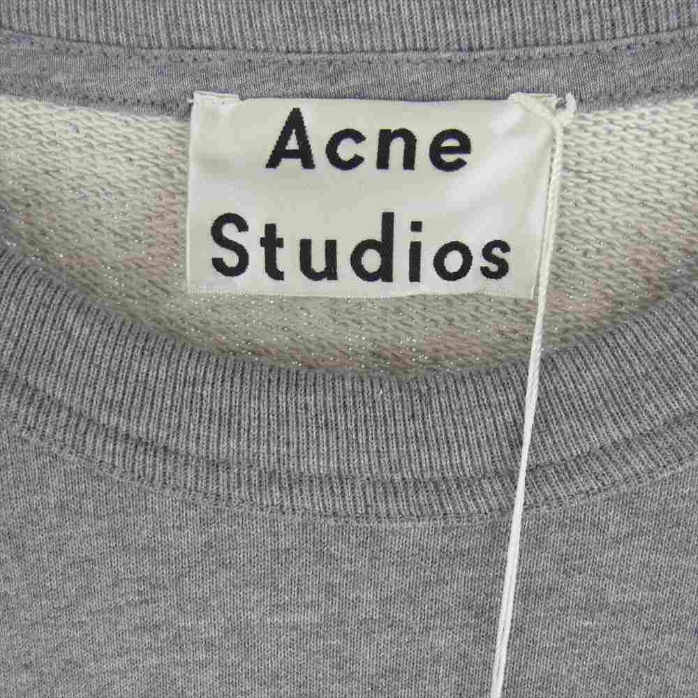ACNE STUDIOS アクネストゥディオズ FN-MN-SWEA000033 BI0021 ロゴ プリント プルオーバー スウェット グレー グレー系 S【美品】【中古】