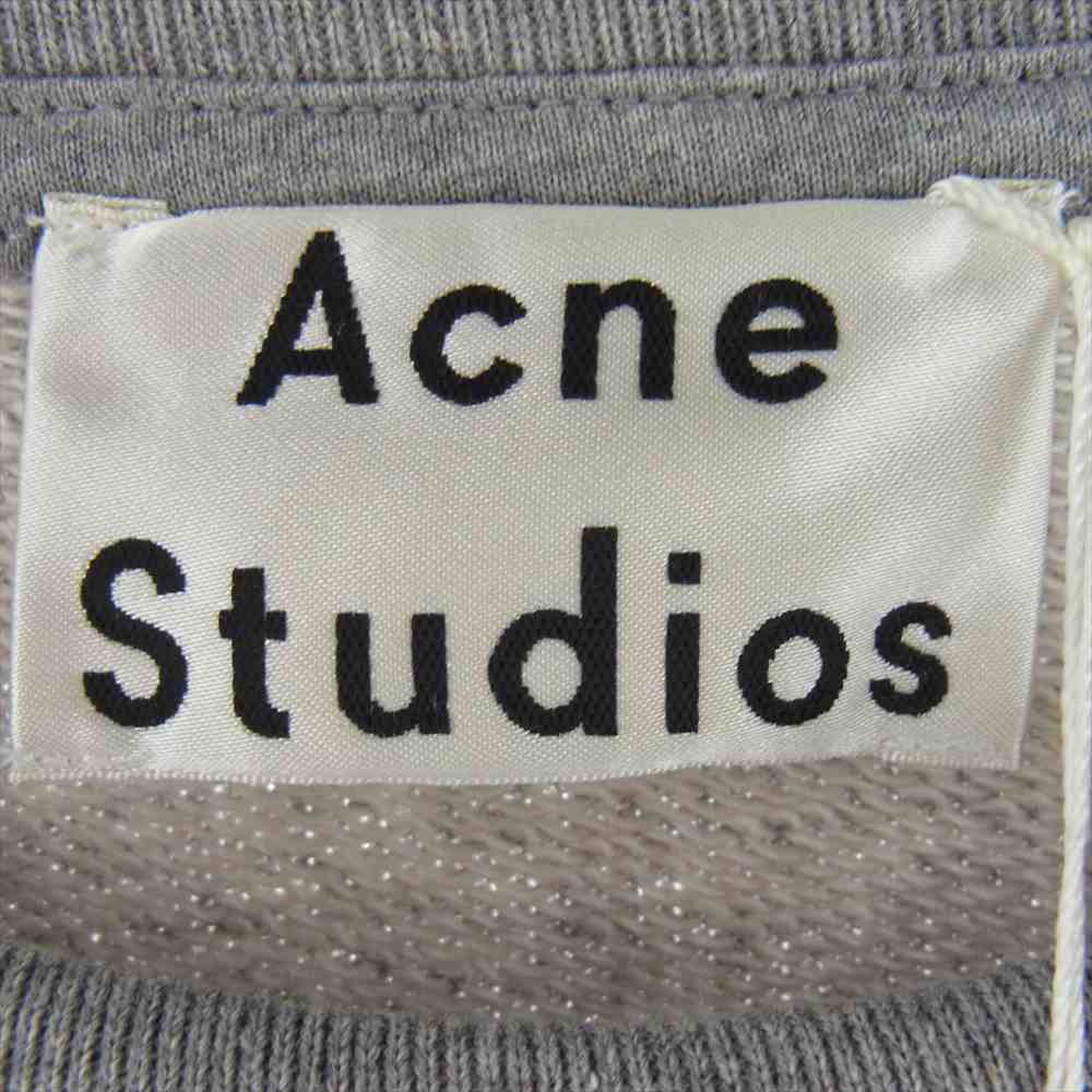 ACNE STUDIOS アクネストゥディオズ FN-MN-SWEA000033 BI0021 ロゴ プリント プルオーバー スウェット グレー グレー系 S【美品】【中古】