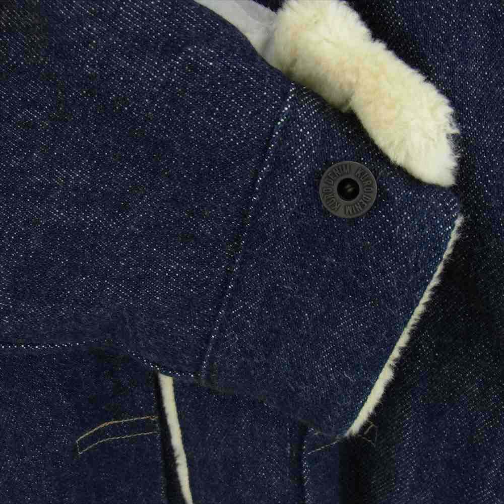 クロ 962112 MONTE BOA DENIM COAT ボア デニム コート インディゴブルー系 1【美品】【中古】