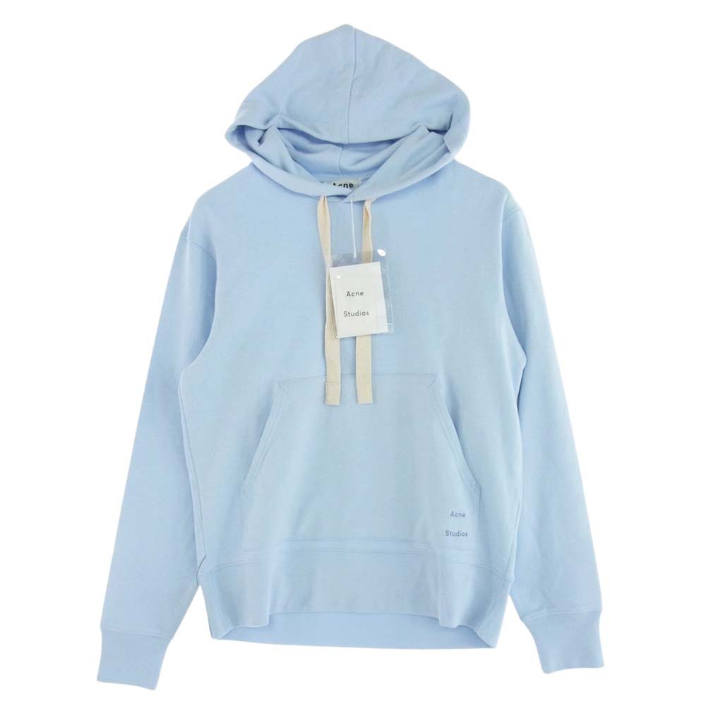 ACNE STUDIOS アクネストゥディオズ FERRIS LOGO BI0020 ロゴ プリント プルオーバー パーカー  ライトブルー系 S【美品】【中古】