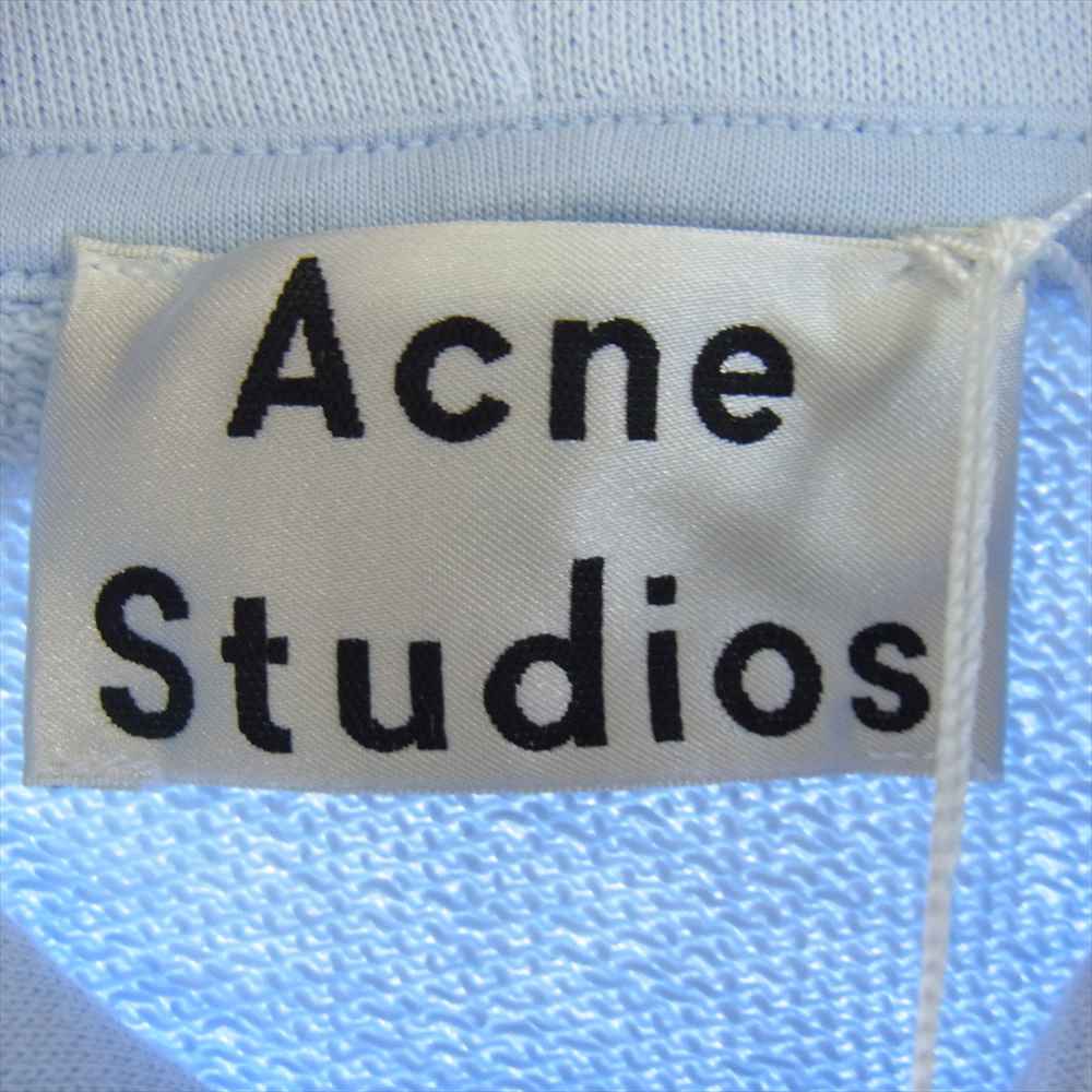 ACNE STUDIOS アクネストゥディオズ FERRIS LOGO BI0020 ロゴ プリント プルオーバー パーカー  ライトブルー系 S【美品】【中古】