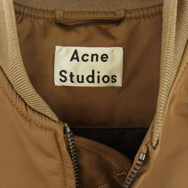 ACNE STUDIOS アクネストゥディオズ PAW17 22H173 MA-1 フライト ボンバー ジャケット カーキ系 44【美品】【中古】