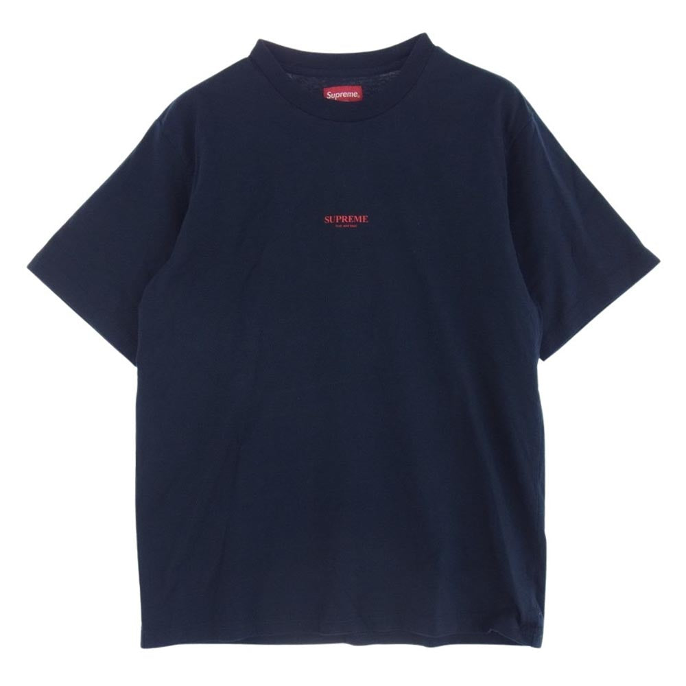 Supreme シュプリーム 18AW First and BEST Tee ファーストアンドベスト ロゴ プリント 半袖 Tシャツ ネイビー系 S【中古】