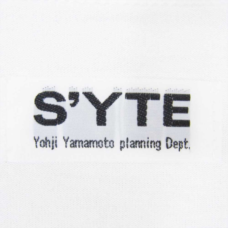 Yohji Yamamoto ヨウジヤマモト UJ-T49-018 s'yte サイト ステッチデザイン パネルドッキング ロングスリーブ ロンT 長袖 Tシャツ カットソー ホワイト ホワイト系 3【中古】