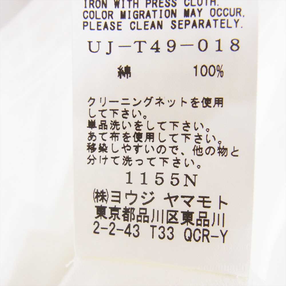 Yohji Yamamoto ヨウジヤマモト UJ-T49-018 s'yte サイト ステッチデザイン パネルドッキング ロングスリーブ ロンT 長袖 Tシャツ カットソー ホワイト ホワイト系 3【中古】