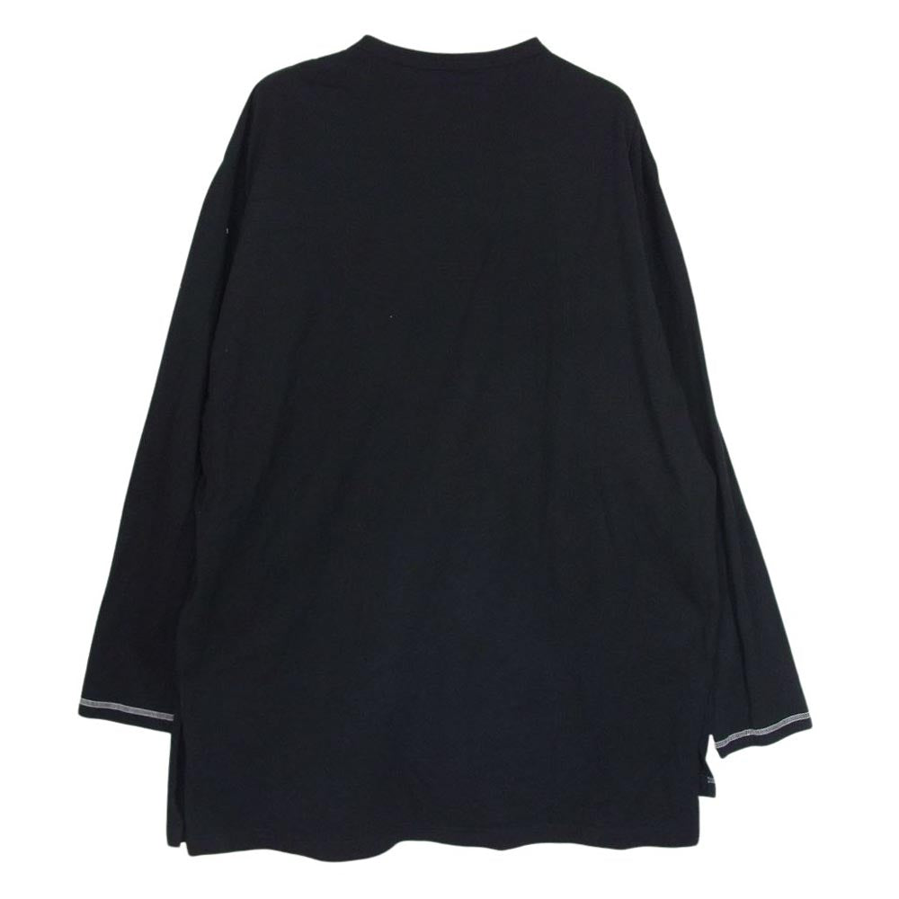 Yohji Yamamoto ヨウジヤマモト UJ-T49-018 s'yte サイト ステッチデザイン パネルドッキング ロングスリーブ ロンT 長袖 Tシャツ カットソー ブラック ブラック系 3【中古】