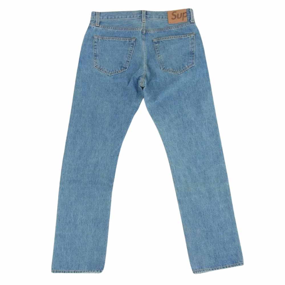 Supreme シュプリーム 18AW STONE WASHED SLIM JEAN ストーンウォッシュド スリム ジーンズ デニムパンツ インディゴブルー系 32【中古】