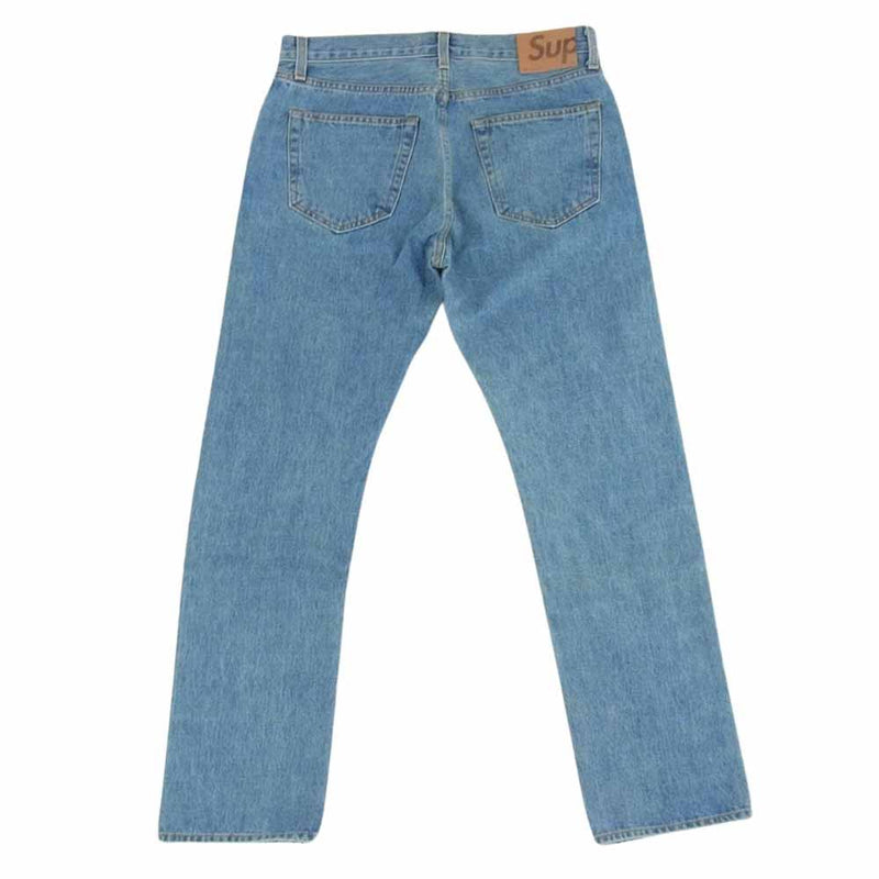 Supreme シュプリーム 18AW STONE WASHED SLIM JEAN ストーンウォッシュド スリム ジーンズ デニムパンツ インディゴブルー系 32【中古】