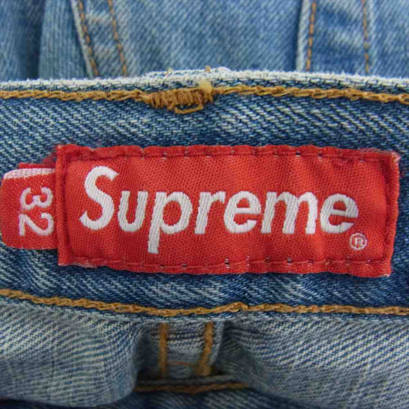 Supreme シュプリーム 18AW STONE WASHED SLIM JEAN ストーンウォッシュド スリム ジーンズ デニムパンツ インディゴブルー系 32【中古】