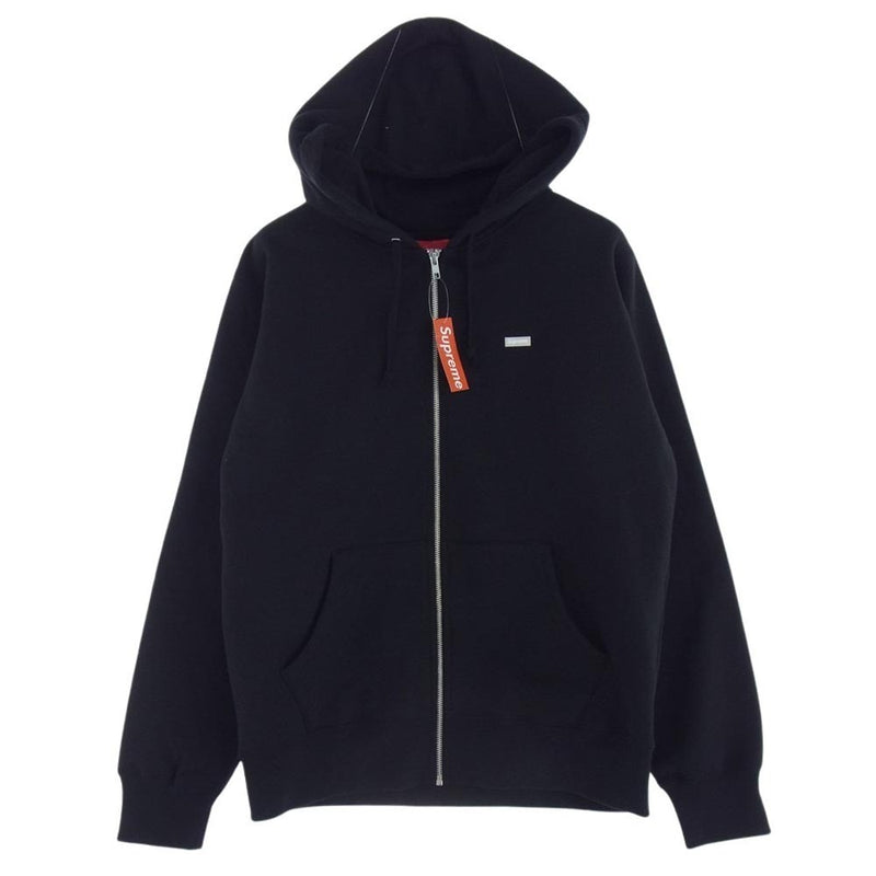 Supreme シュプリーム 18AW Reflective Small Box Zip Up Sweatshirt リフレクティブ スモール ボックスロゴ ジップアップ スウェットシャツ パーカー フーディー ブラック系 M【極上美品】【中古】