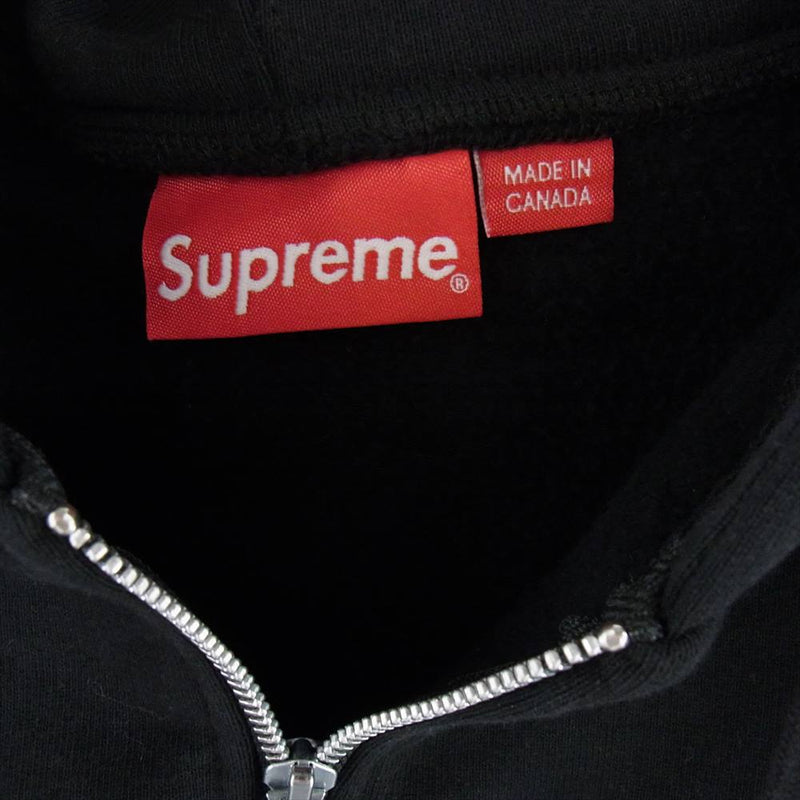 Supreme シュプリーム 18AW Reflective Small Box Zip Up Sweatshirt リフレクティブ スモール ボックスロゴ ジップアップ スウェットシャツ パーカー フーディー ブラック系 M【極上美品】【中古】