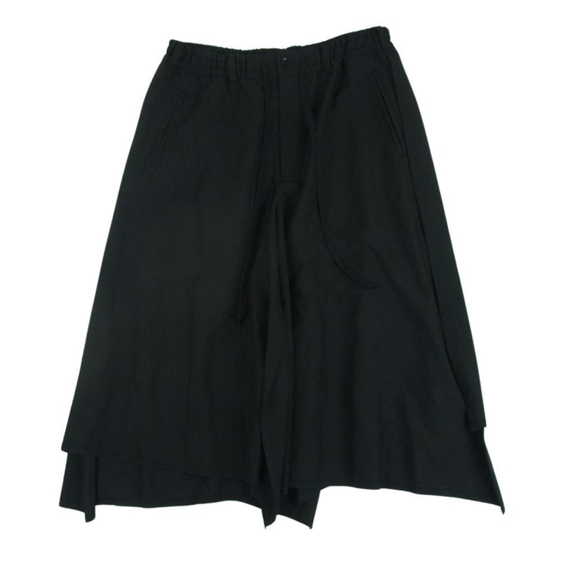 Yohji Yamamoto ヨウジヤマモト 20AW GA-P09-100 GroundY グラウンドワイ GABARDINE HYBRID SKIRT-PANTS ギャバジン ウール ギャバ ハイブリッド スカート パンツ ブラック系 3【中古】