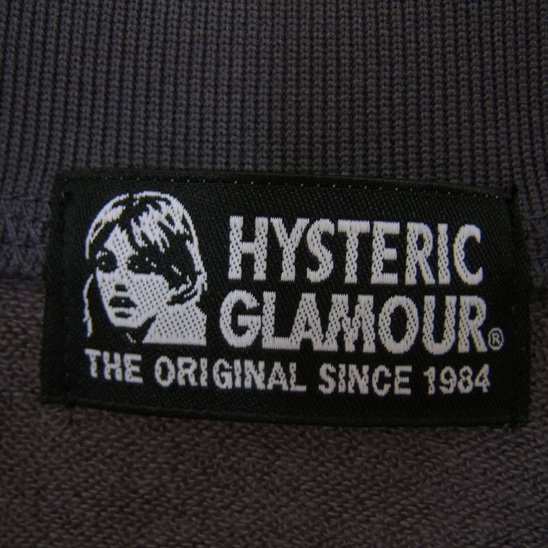 HYSTERIC GLAMOUR ヒステリックグラマー 01172CJ03 ロゴ刺繍 サイドライン トラックジャケット ジャージ グレー系 FREE【中古】