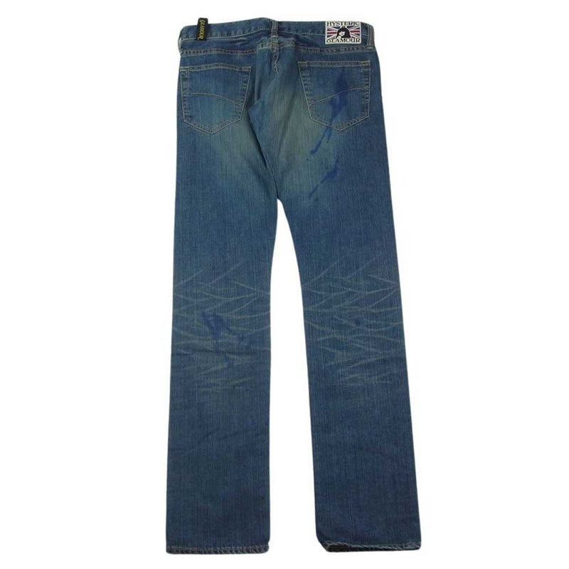 HYSTERIC GLAMOUR ヒステリックグラマー 4AP-2253 ボタンフライ スタッズ デニムパンツ インディゴブルー系 32【中古】