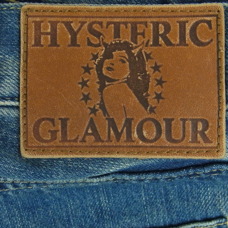 HYSTERIC GLAMOUR ヒステリックグラマー 0234AP05 ガールプリント スタッズ ボタンフライ デニム パンツ インディゴブルー系 28【中古】