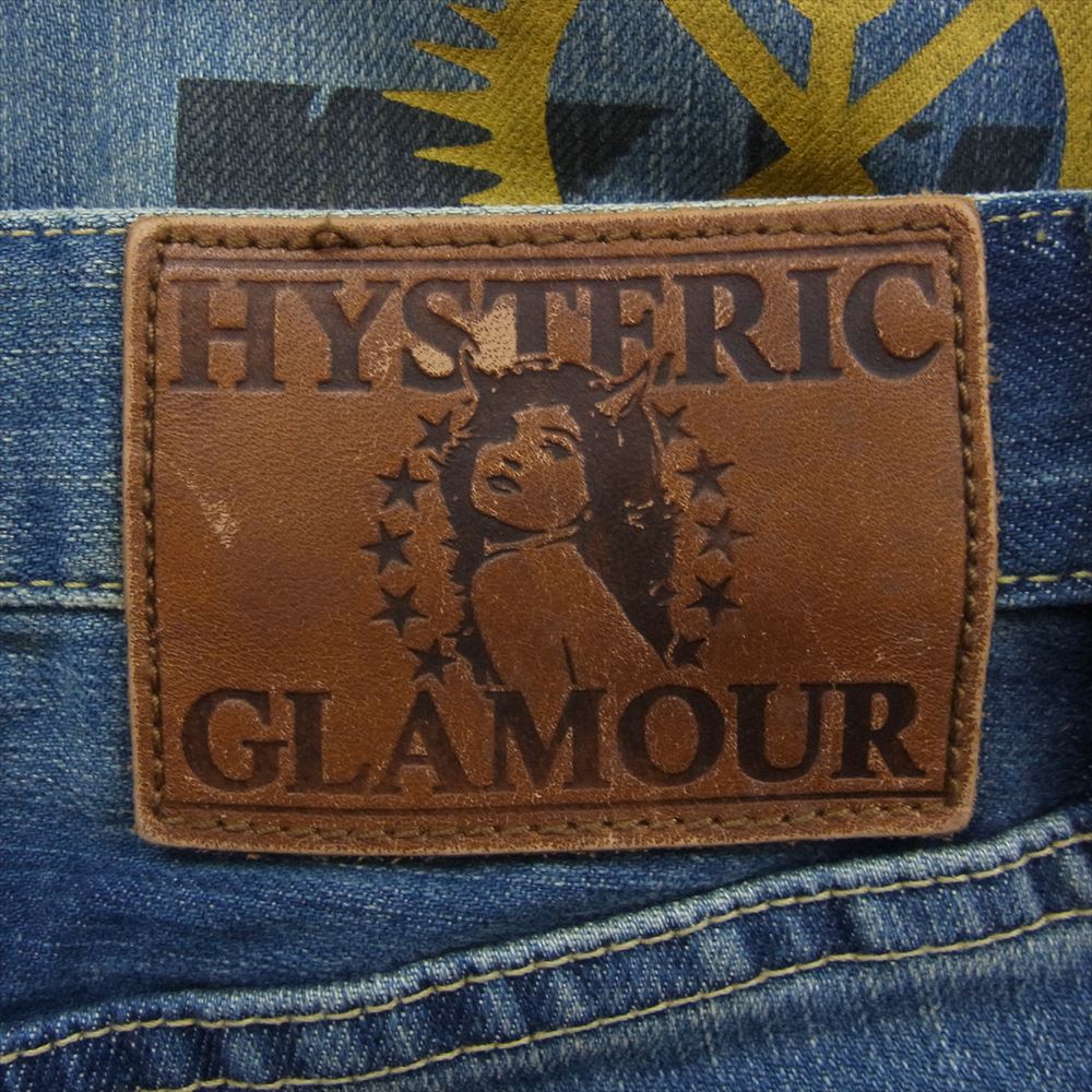 HYSTERIC GLAMOUR ヒステリックグラマー 0231AP04 SP加工 スタッズ  GUITARARMY ボタンフライ デニム パンツ 32 インディゴブルー系 32【中古】