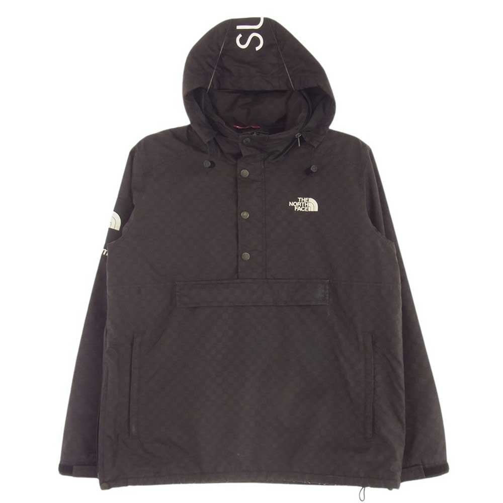 Supreme シュプリーム × THE NORTH FACE ノースフェイス Windbreaker Pullover ウィンドブレイカー プルオーバー  チェック ジャケット ブラック系 M【中古】