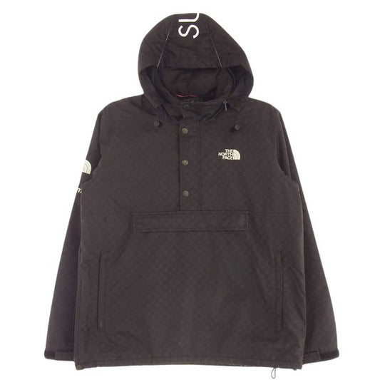 Supreme シュプリーム × THE NORTH FACE ノースフェイス Windbreaker Pullover ウィンドブレイカー プルオーバー チェック ジャケット ブラック系 M【中古】