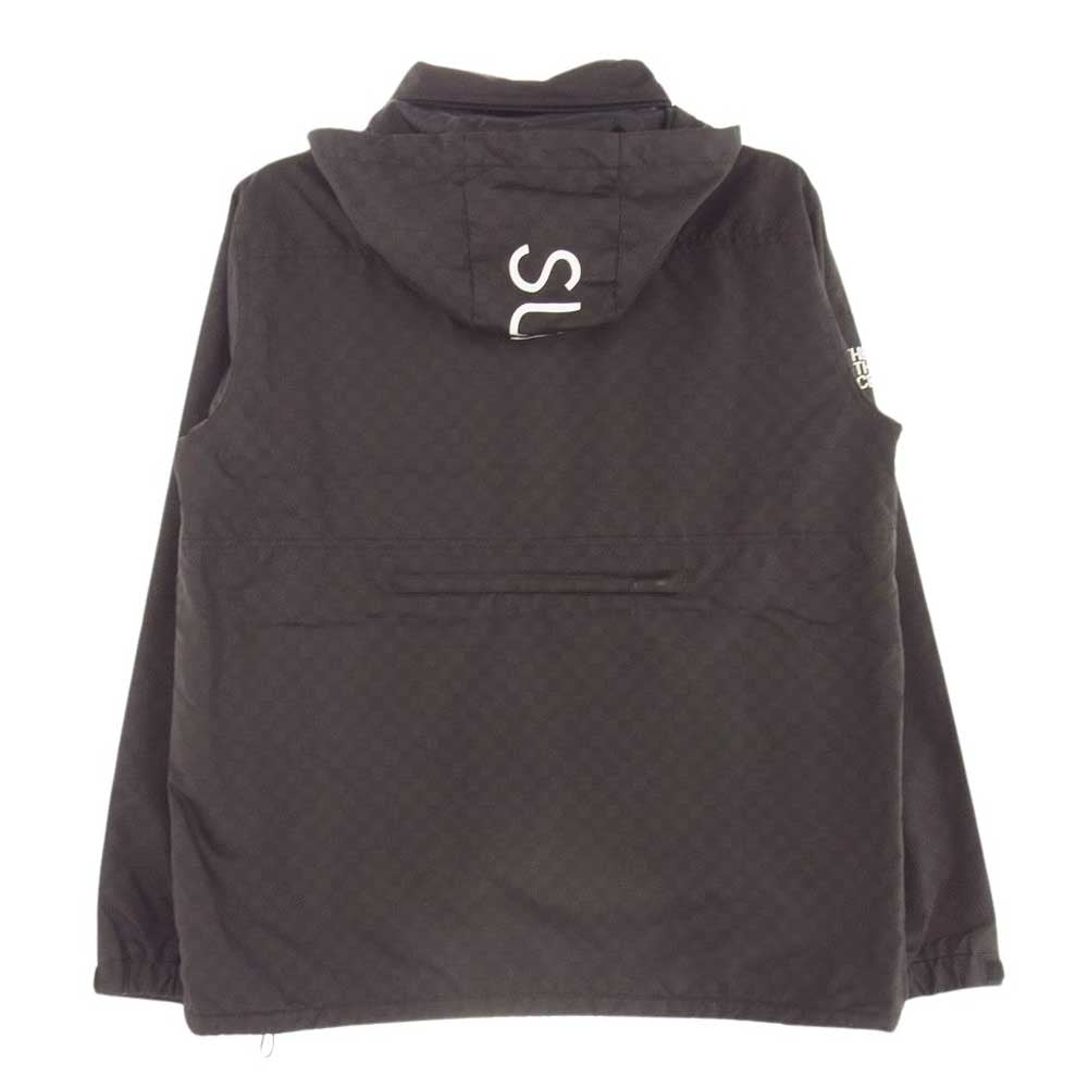 Supreme シュプリーム × THE NORTH FACE ノースフェイス Windbreaker Pullover ウィンドブレイカー プルオーバー チェック ジャケット ブラック系 M【中古】