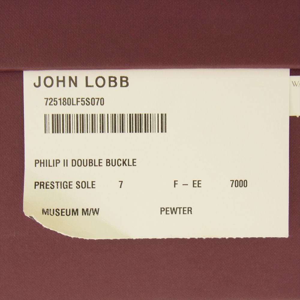 John Lobb ジョンロブ PHILIP II フィリップ2 DOUBLE BUCKLE ダブルバックル ダブルモンク レザー シューズ ダークブラウン系 7【新古品】【未使用】【中古】