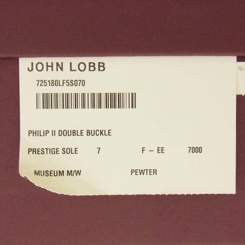 John Lobb ジョンロブ PHILIP II フィリップ2 DOUBLE BUCKLE ダブルバックル ダブルモンク レザー シューズ ダークブラウン系 7【新古品】【未使用】【中古】