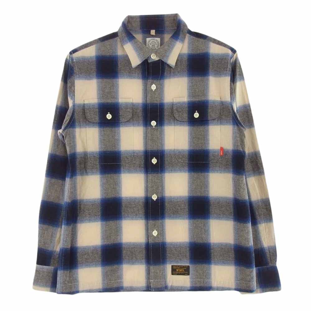 WTAPS ダブルタップス 15SS 151GWDT-SHM07 VATOS L/S SHIRTS 長袖 チェック シャツ ブルー系 M【中古】