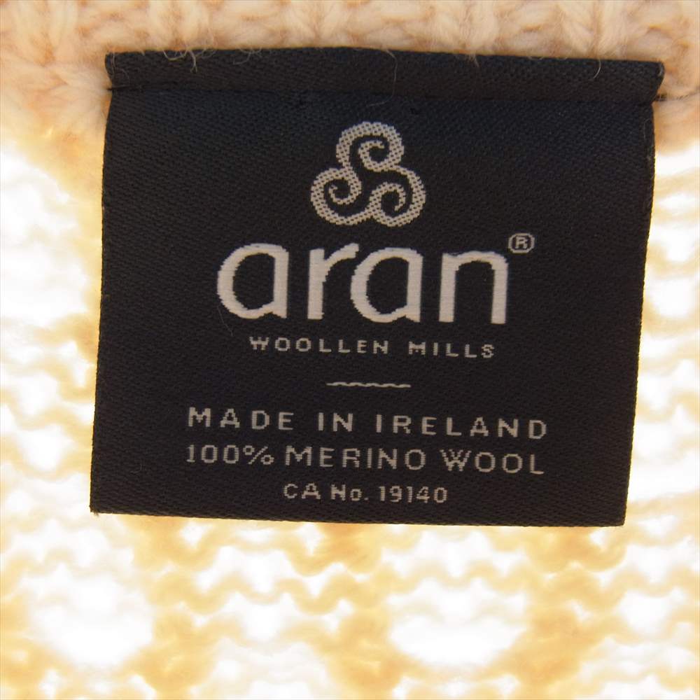 アラン アイルランド製 ローゲージ ウール ニット オフホワイト系 S【中古】