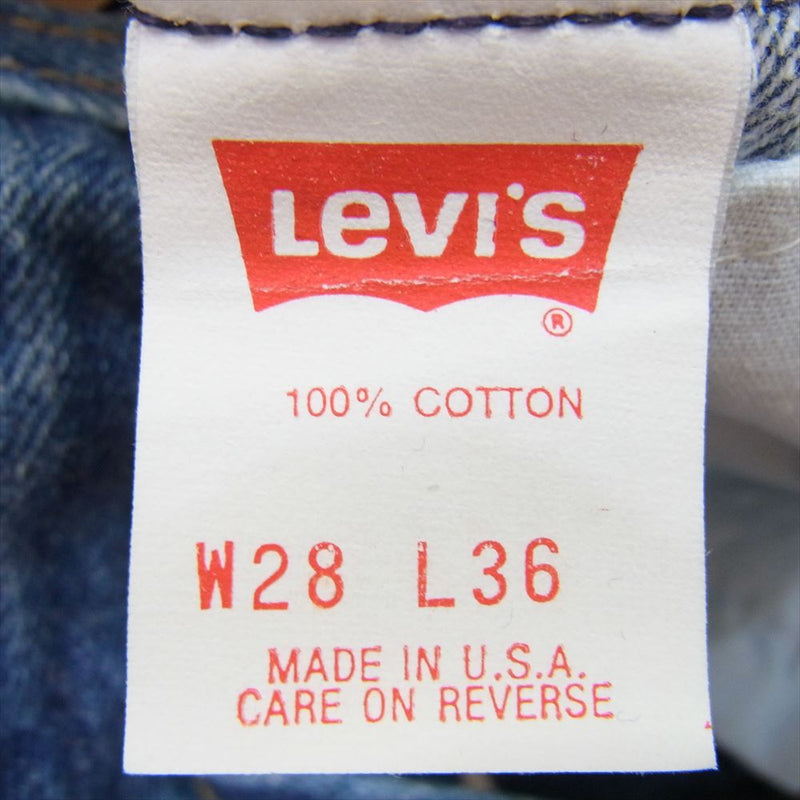 Levi's リーバイス 501-0000 米国製 501 ボタンフライ ストレート デニム パンツ W28 インディゴブルー系 28【美品】【中古】