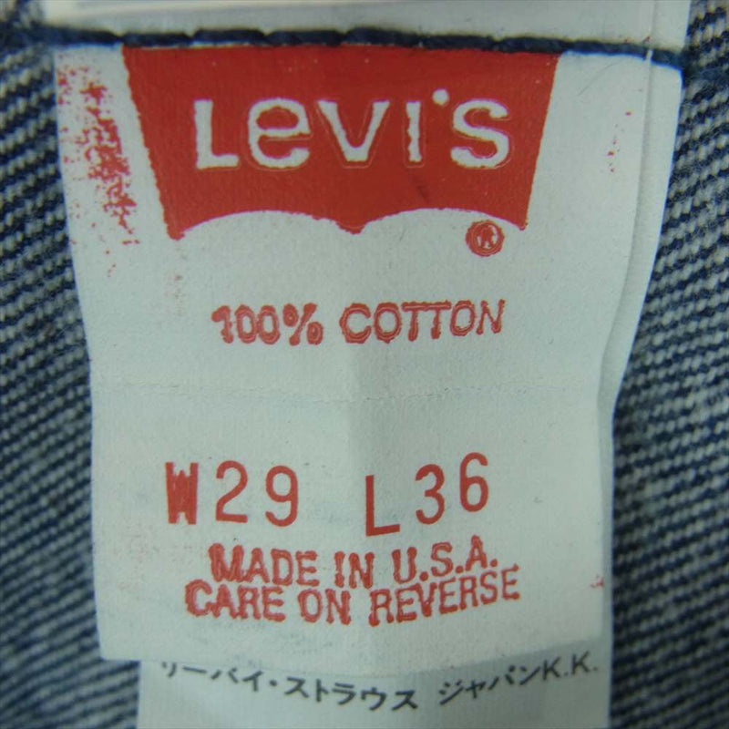 Levi's リーバイス 501-0000 米国製 501 ボタンフライ ストレート デニム パンツ インディゴブルー系 W29 L36【美品】【中古】