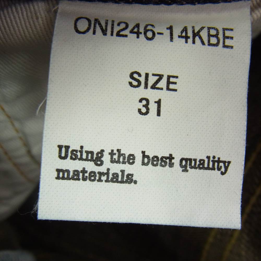 鬼デニム ONI246-14KBE 14oz Neat Straight ニート ストレート デニム パンツ W31 インディゴブルー系 31【極上美品】【中古】