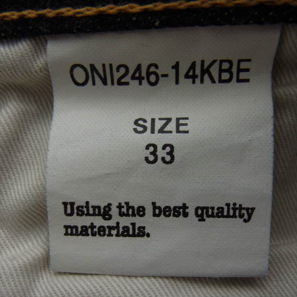 鬼デニム ONI246-14KBE 14oz Neat Straight ニート ストレート デニム パンツ W33 インディゴブルー系 33【美品】【中古】
