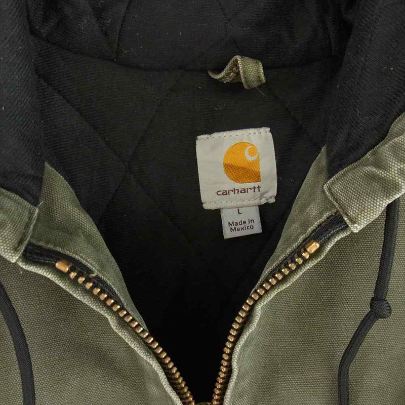 Carhartt カーハート メキシコ製 フード付き アクティブ ジャケット カーキ系 L【中古】