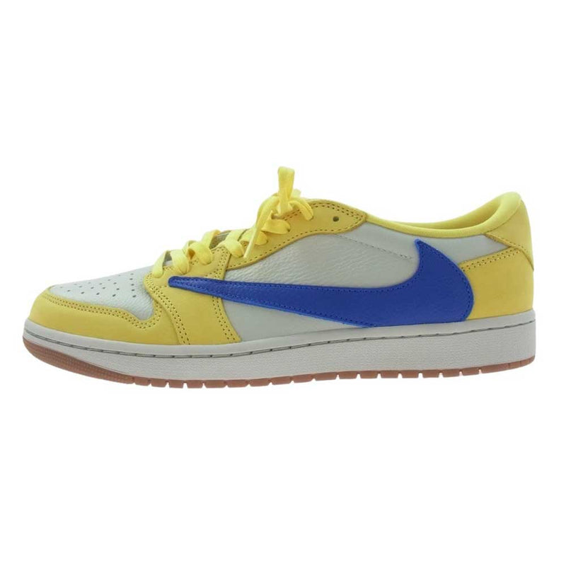 NIKE ナイキ DZ4137-700  Travis Scott × Air Jordan 1 Low  Canary トラヴィススコット ウィメンズ エアジョーダン1 レトロ ロー OG カナリー スニーカー イエロー系 29cm【極上美品】【中古】