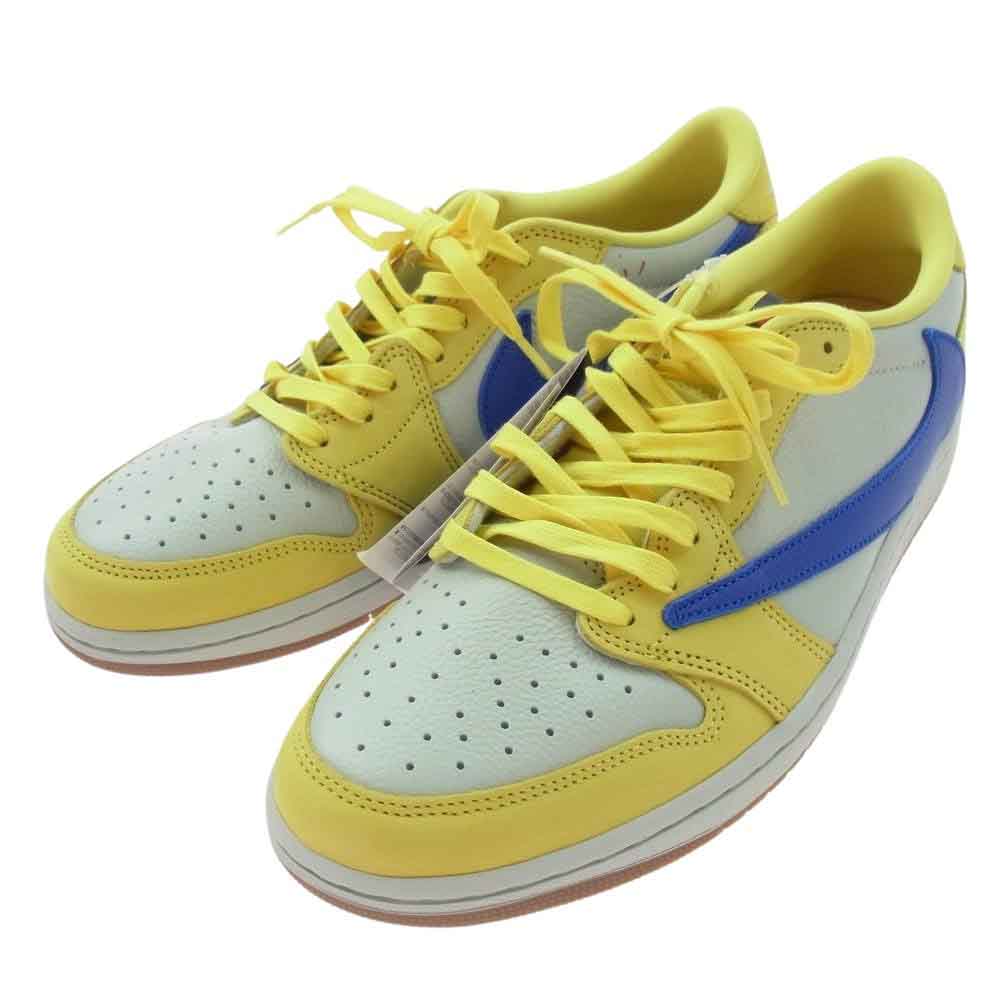 NIKE ナイキ DZ4137-700  Travis Scott × Air Jordan 1 Low  Canary トラヴィススコット ウィメンズ エアジョーダン1 レトロ ロー OG カナリー スニーカー イエロー系 29cm【極上美品】【中古】