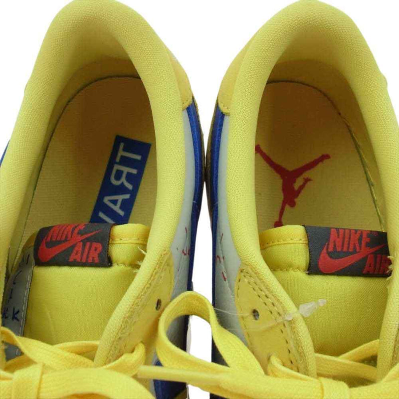 NIKE ナイキ DZ4137-700  Travis Scott × Air Jordan 1 Low  Canary トラヴィススコット ウィメンズ エアジョーダン1 レトロ ロー OG カナリー スニーカー イエロー系 29cm【極上美品】【中古】