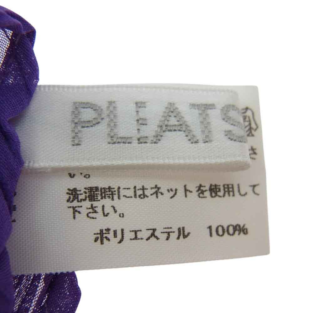 PLEATS PLEASE プリーツプリーズ イッセイミヤケ PP84-AD111 プリーツ加工 スカーフ ストール  パープル系【中古】