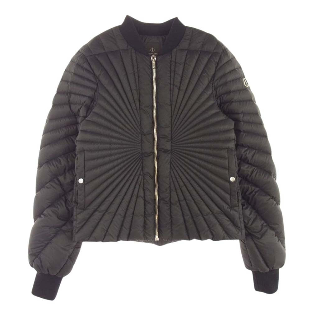 Rick Owens リックオウエンス 23AW I209N1A00001 × MONCLER RADIANCE FLIGHT JACKET モンクレール ラディアンス ダウン フライト ジャケット  ブラック系 2【美品】【中古】