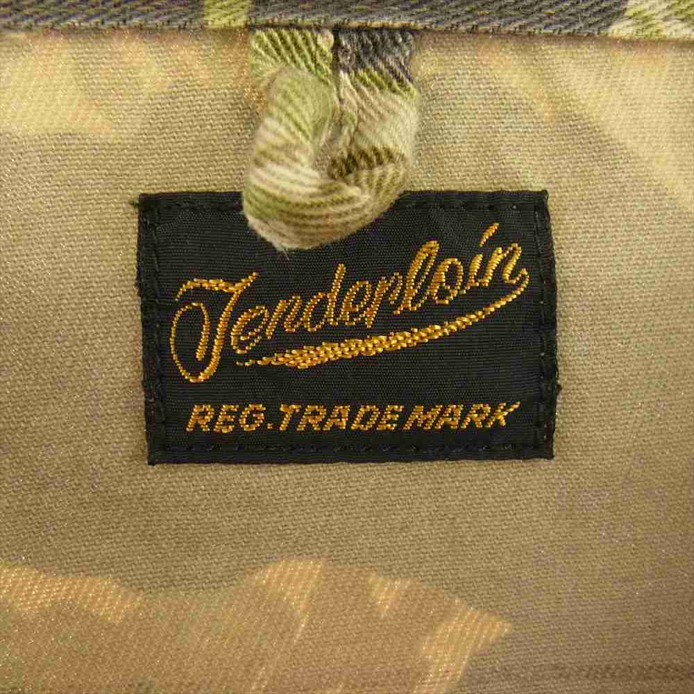 TENDERLOIN テンダーロイン カモフラ ワッペン 長袖 シャツ ジャケット カーキ系 M【中古】