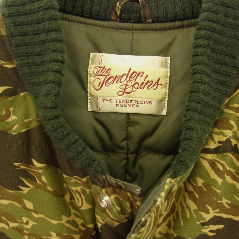 TENDERLOIN テンダーロイン 14AW T-DOWN JKT BB CAMO カモフラ ダウン ジャケット カーキ系【中古】